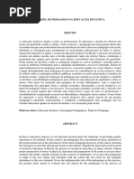 Artigo - O PAPEL DO PEDAGOGO NA EDUCAÇÃO INCLUSIVA