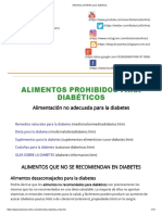 alimentos diabeticos