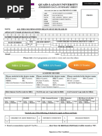 Quaid-I-Azam University: MBA (2 Years) MBA BBS (2 Years)