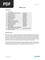 Hooke's Law: Equipment