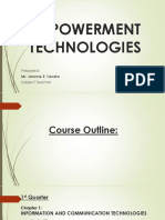Empowerment Technologies: Prepared: Subject Teacher