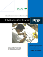 Solicitud de Certificación: Instituto Mexicano de Ensayos No Destructivos, A.C