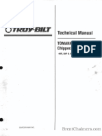 1989 Garden Way Tomahawk Chipper Technical Manual WM