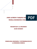 Sismologia Ingenieril y Determinacion de La Demanda Sismica_jose Vasquez_yeisila Rodriguez