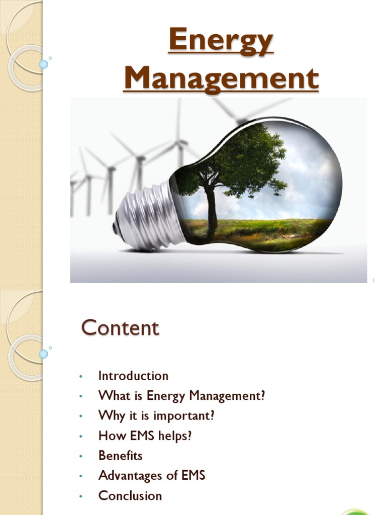 Energy Management PPT in Lpu PDF