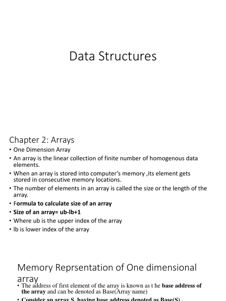 Arrays | PDF | Array Data Structure | Algorithms And Data Structures