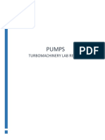 Pumps: Turbomachinery Lab Report