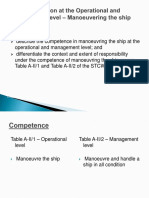 Differences in ship handling competence levels