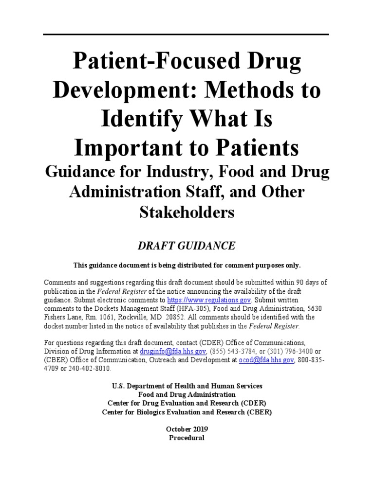 Patient-Focused Drug Development Guide | PDF | Qualitative Research ...