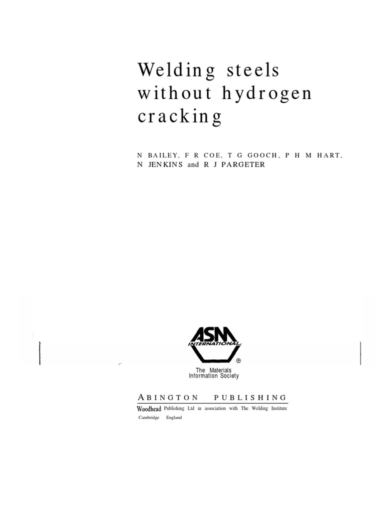 Welding Steels: Preventing Hydrogen Cracking | PDF | Travel ...