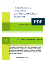 Pengembangan, Pengadaan Dan Kebijakan Lahan Perkotaan PDF