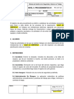 Procedimiento Seguro de Trabajo de Riesgo Eléctrico