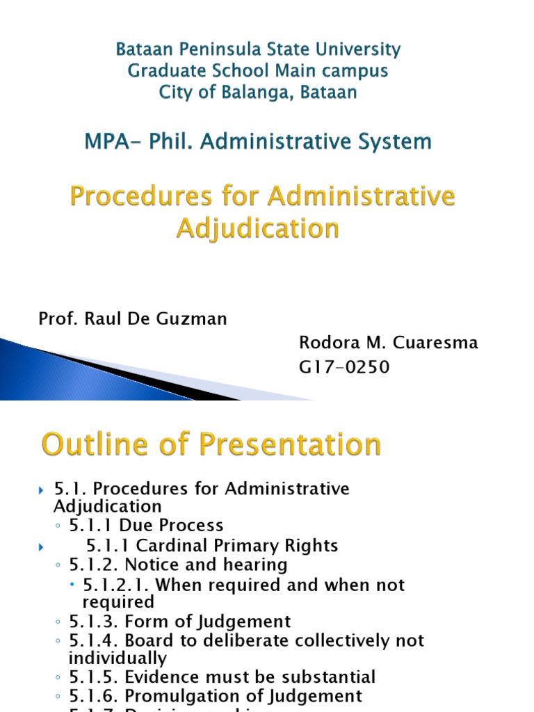Administrative Adjudication Procedures | PDF | Tribunal | Judgment (Law)