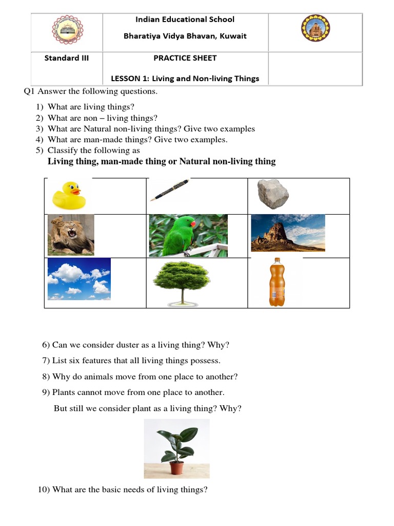 Living and Non Living Things | PDF | Nature