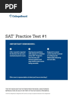 SAT Practice Test #4: Important Reminders