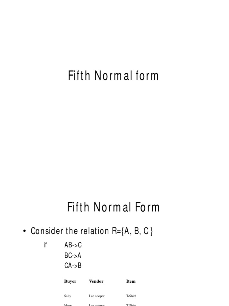 Fifth Normal Form | Download Free PDF | Scientific Modeling | Data