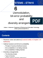 Radio Systems - Etin15: Demodulation, Bit-Error Probability and Diversity Arrangements