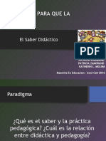 Saber y práctica pedagógica