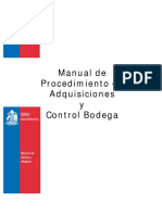 Manual de Procedimiento de Adquisiciones y Control de Bodega 