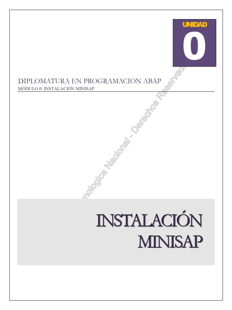 Instalación de Minisap en ABAP | PDF | Microsoft Windows | Point and Click