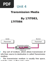 Unit 4: Transmission Media 17IT083, 17IT084