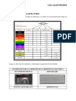 Informe de Medicion de Tension y Resistencia Electrica