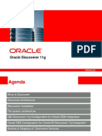 Oracle Discoverer 11g Agenda