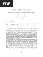 Study of McEliece Cryptosystem