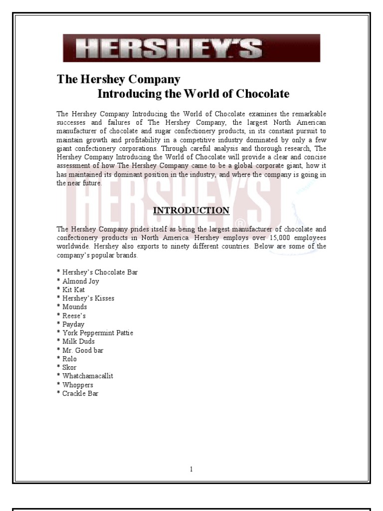 Hershey Company: Success and Strategy Analysis | PDF | Revenue | Chocolate