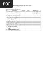 Plan de Actividades para Adultos Mayores | PDF | Adultos | Vejez