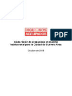 Propuestas en Materia Habitacional para La Ciudad de Buenos Aires
