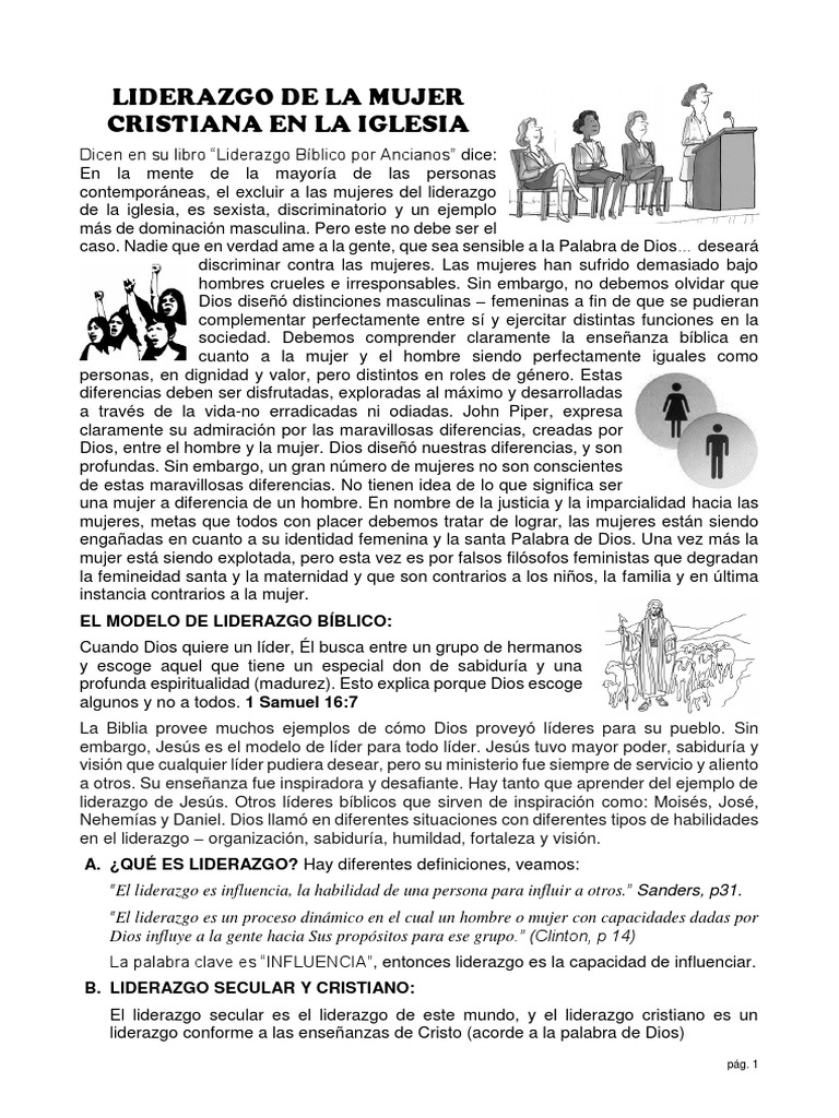 Liderazgo de La Mujer Cristiana en La Iglesia | PDF | Jesús | Pablo el ...