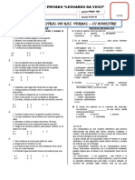 Examen Bimestral de Raz. Verbal - Iii Bimestre: Colegio Privado "Leonardo Da Vinci"