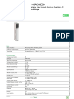 Product Datasheet: Analog Input Module Modicon Quantum - 8 I Multirange