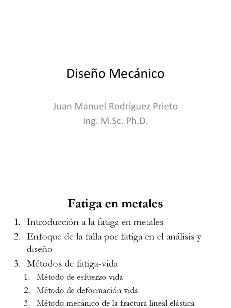 Análisis de la Fatiga en Metales | PDF | Fatiga (material ...