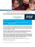 Internal/External Vacancy Announcement