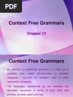 Chapter 12 Context Free Grammars