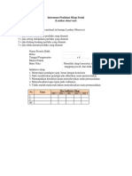 Instrumen Penilaian Sikap Sosial (Lembar Observasi) Petunjuk