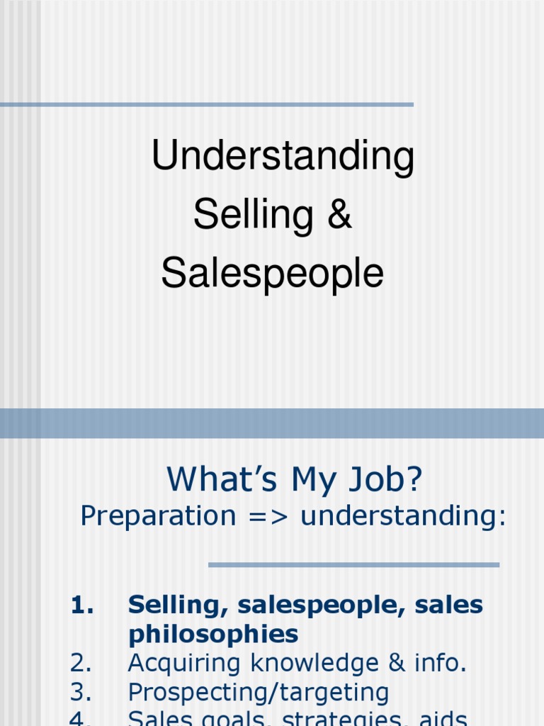 Understanding Selling Slsple | PDF | Sales | Psychological Concepts