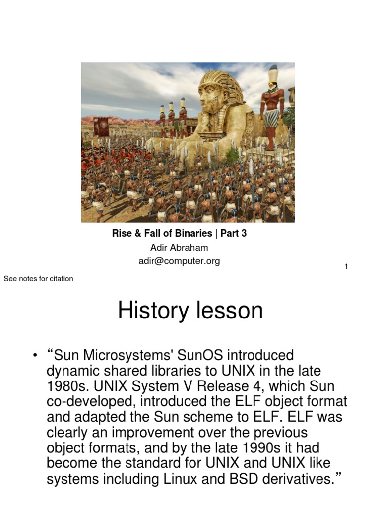 Understanding ELF in UNIX Systems | PDF | Library (Computing ...