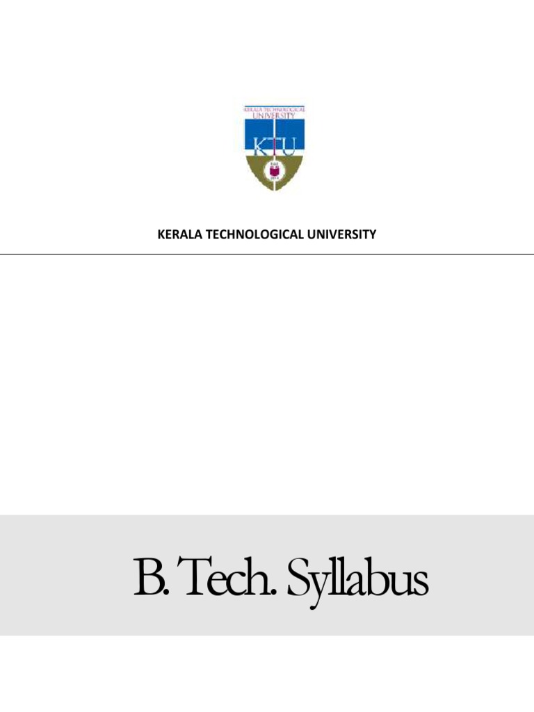 Syllabus For S1 and S2 - KTU PDF | PDF