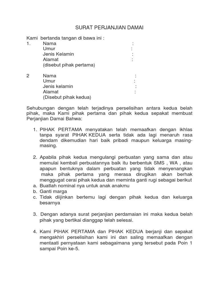 Surat Perjanjian Damai