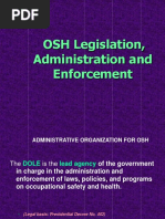 OSH Legislation, Administration and Enforcement