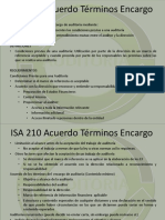 ISA 210 Acuerdo Terminos Trabajo Auditoria