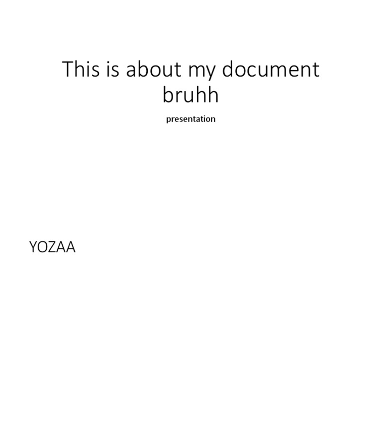 My Document Presentation Overview | PDF