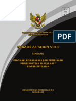 Permenkes No 65 Tahun 2013