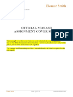 Eleanor Smith: Official Monash Assignment Cover Sheet