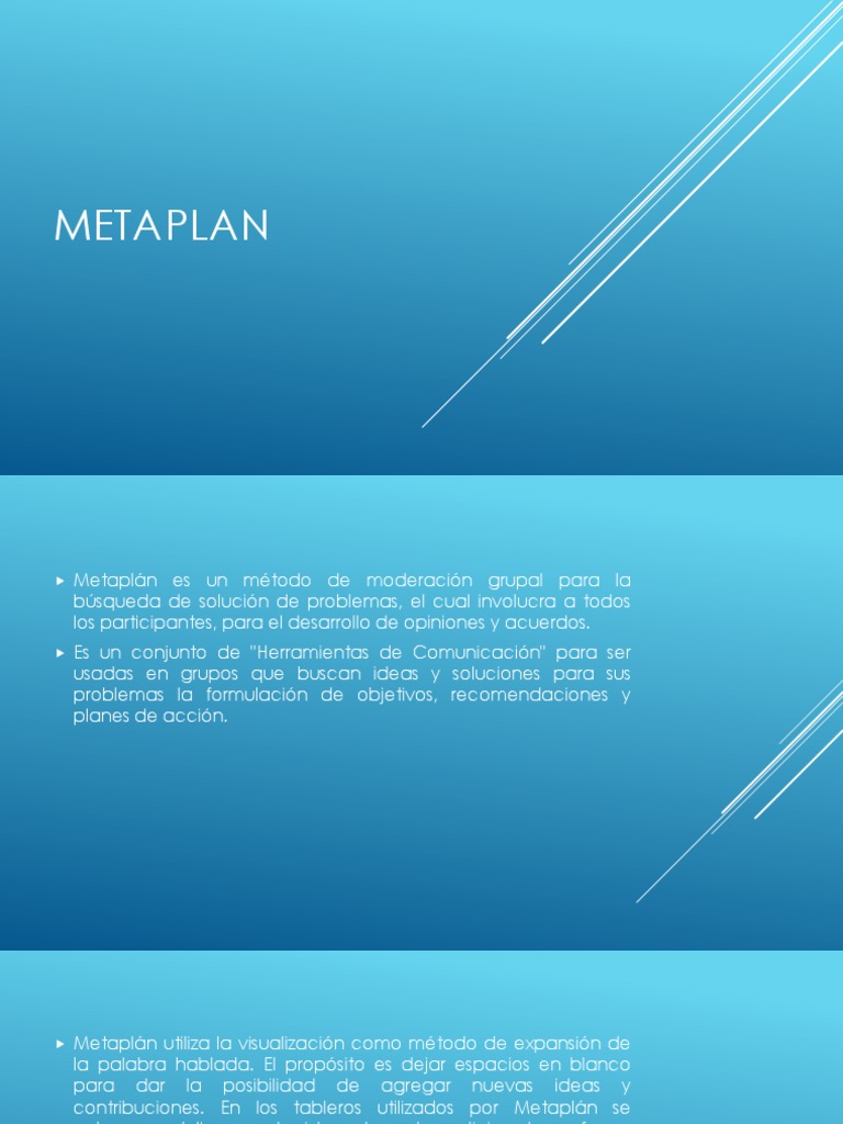 Método Metaplan: Moderación Grupal Efectiva | PDF | Cognición