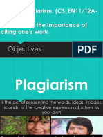Define plagiarism