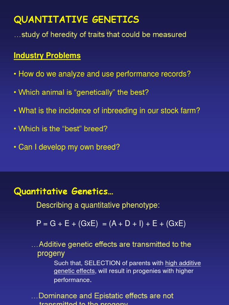 Animal Breeding 4 | PDF | Natural Selection | Heritability